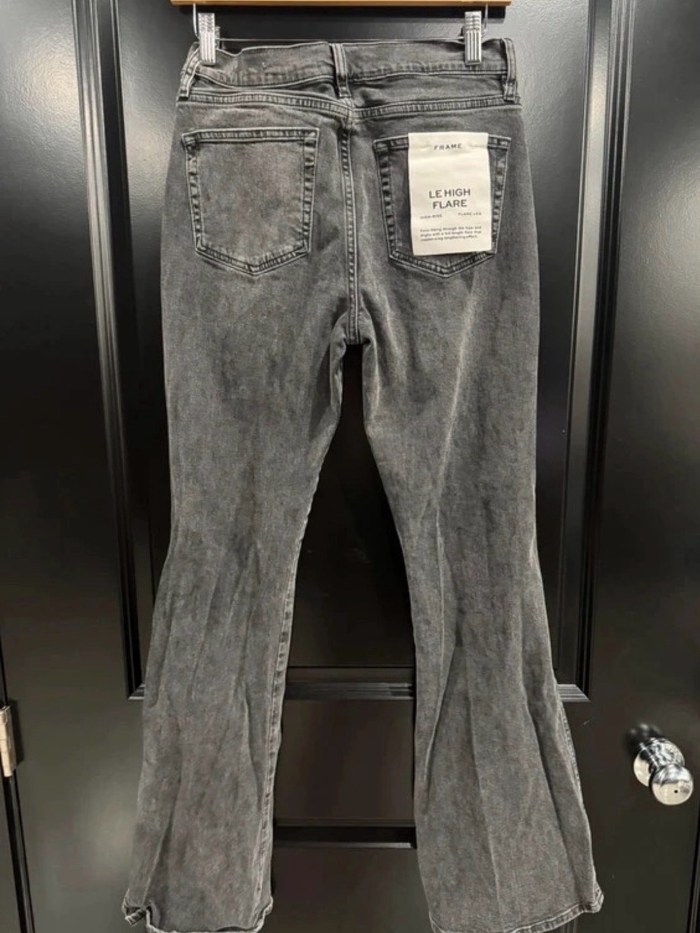 Frame Denim Le High Flare Jeans - Charcoal Gray